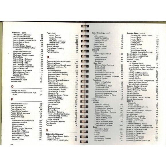 ReaLemon Recipe Collection Cookbook Spiral Bound 1987 Edition By Borden Kitchens - Picture 3 of 3